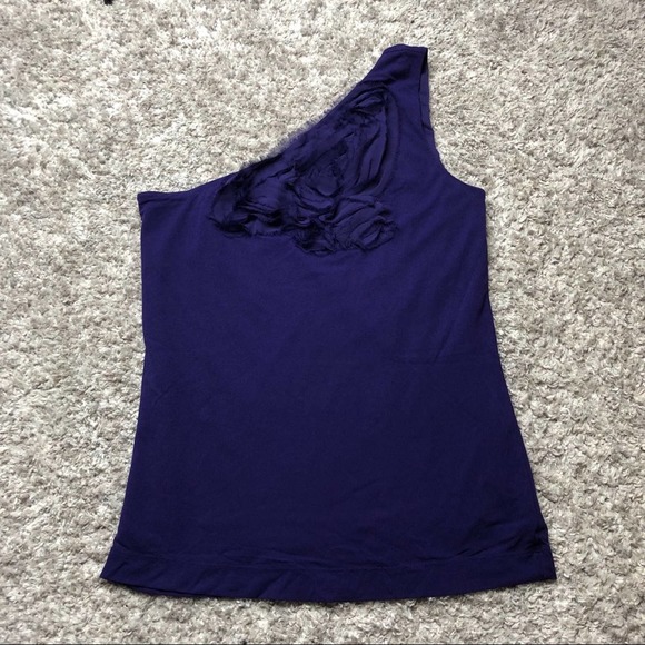 The Limited Tops - The Limited blue one shoulder top
